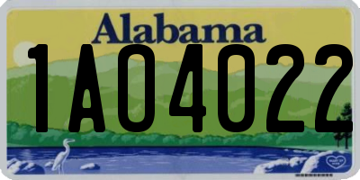 AL license plate 1AO4022