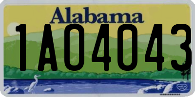 AL license plate 1AO4043