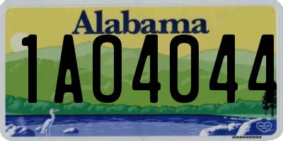 AL license plate 1AO4044
