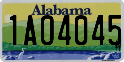 AL license plate 1AO4045