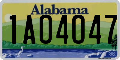 AL license plate 1AO4047