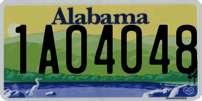AL license plate 1AO4048