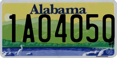 AL license plate 1AO4050