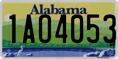 AL license plate 1AO4053