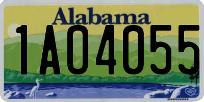 AL license plate 1AO4055