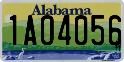 AL license plate 1AO4056