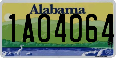 AL license plate 1AO4064