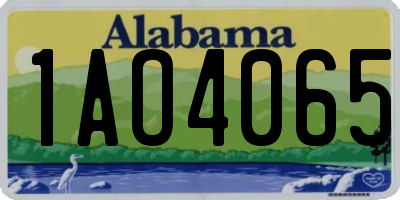 AL license plate 1AO4065