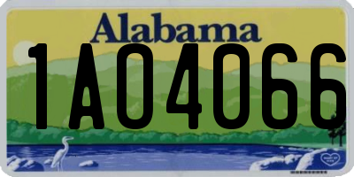 AL license plate 1AO4066