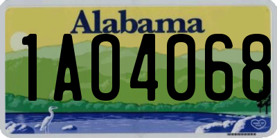 AL license plate 1AO4068