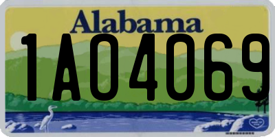 AL license plate 1AO4069