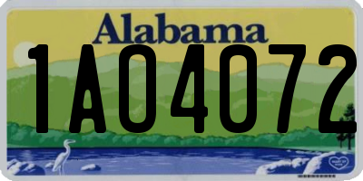 AL license plate 1AO4072