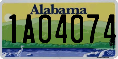 AL license plate 1AO4074