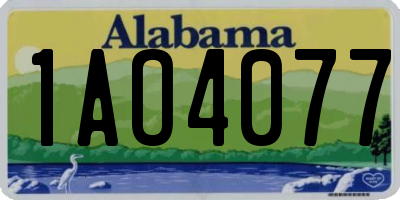 AL license plate 1AO4077