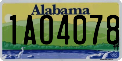AL license plate 1AO4078