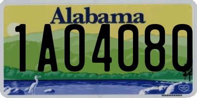 AL license plate 1AO4080