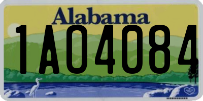 AL license plate 1AO4084