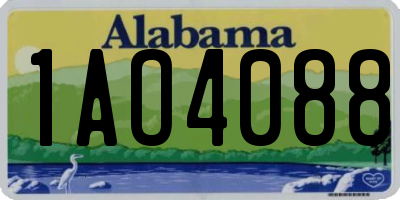 AL license plate 1AO4088