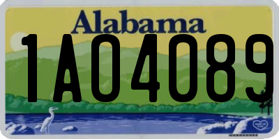 AL license plate 1AO4089