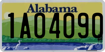 AL license plate 1AO4090