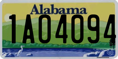 AL license plate 1AO4094