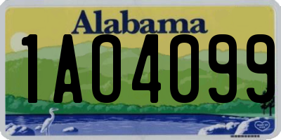 AL license plate 1AO4099