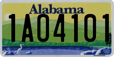 AL license plate 1AO4101
