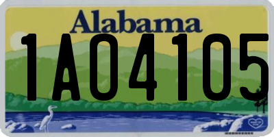 AL license plate 1AO4105