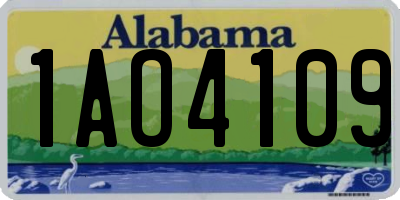 AL license plate 1AO4109
