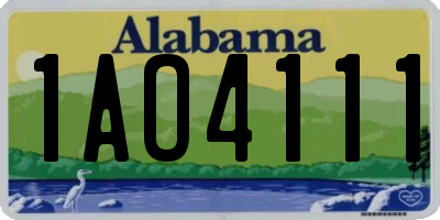 AL license plate 1AO4111