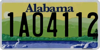 AL license plate 1AO4112