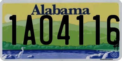 AL license plate 1AO4116