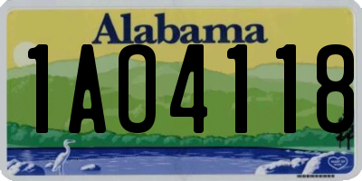 AL license plate 1AO4118