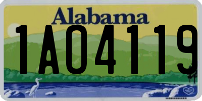 AL license plate 1AO4119