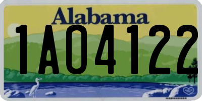 AL license plate 1AO4122