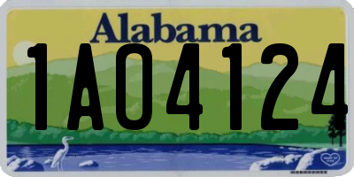 AL license plate 1AO4124