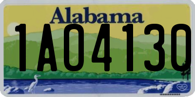 AL license plate 1AO4130