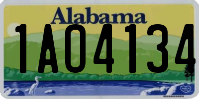 AL license plate 1AO4134