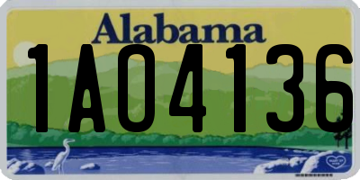 AL license plate 1AO4136
