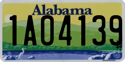 AL license plate 1AO4139