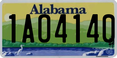 AL license plate 1AO4140
