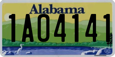 AL license plate 1AO4141