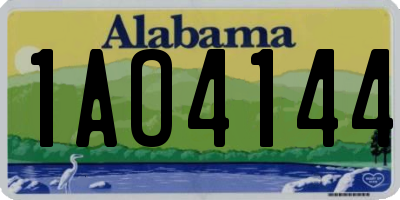 AL license plate 1AO4144