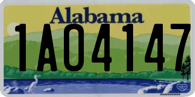 AL license plate 1AO4147