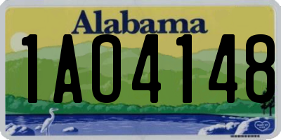 AL license plate 1AO4148