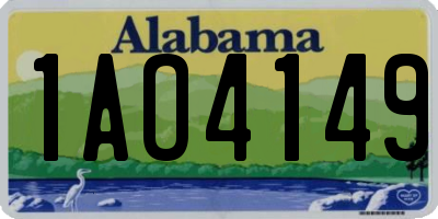 AL license plate 1AO4149