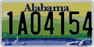 AL license plate 1AO4154