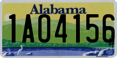 AL license plate 1AO4156