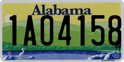 AL license plate 1AO4158
