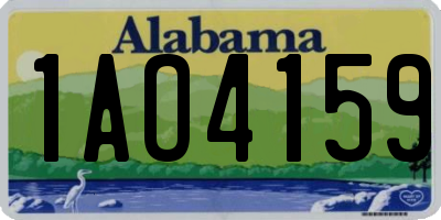 AL license plate 1AO4159
